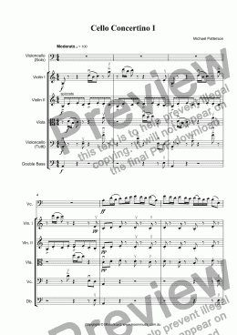 page one of Cello Concertino I