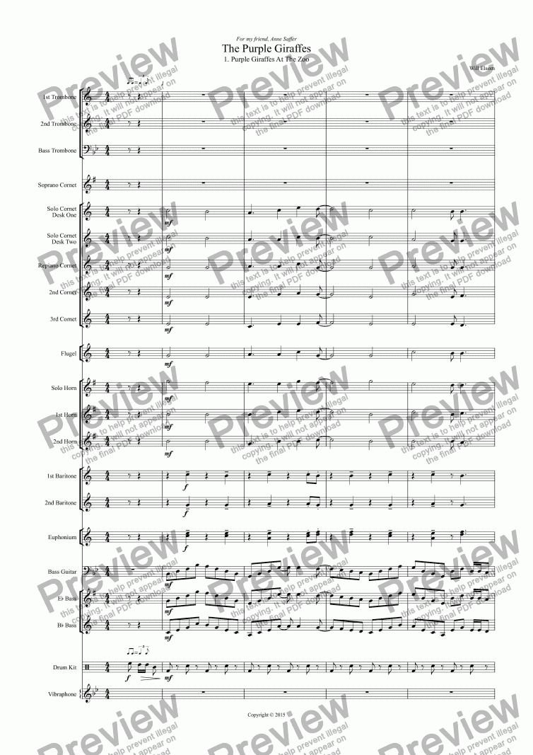 page one of (BRASS BAND) The Purple Giraffes