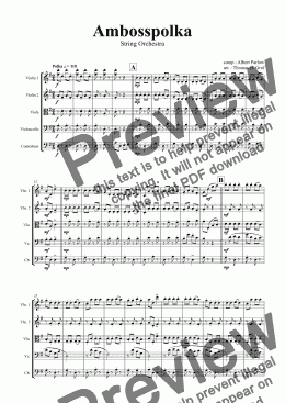 page one of Amboss-Polka - German Polka - String Orchestra