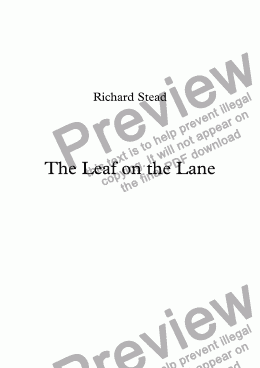 page one of The Leaf on the Lane