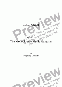 page one of The Monochrome Movie Gangster 
