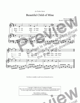 page one of Beautiful Child of Mine