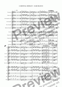page one of CARNIVAL MEDLEY - STREET BAND