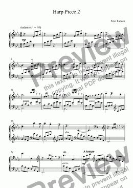 page one of Harp Piece 2