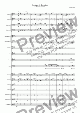 page one of Cantata da Requiem - II