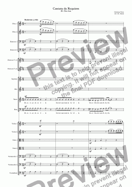 page one of Cantata da Requiem - III