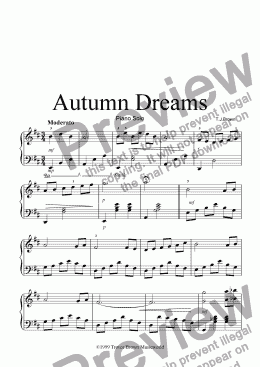 page one of Autumn Dreams