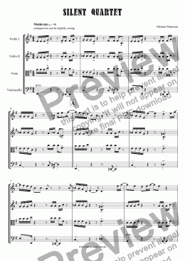 page one of Silent Quartet