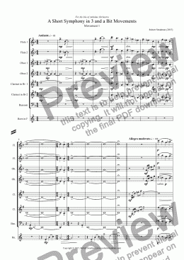 page one of A Short Symphony in 3 and a Bit Movements