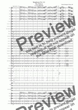 page one of Symphony No 111 The Nelson 3. Leg Stump