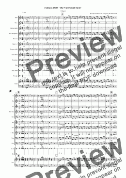page one of March (Fantasia from the Nutcracker) for School Wind Band