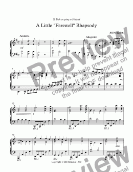 page one of A Little "Farewell" Rhapsody