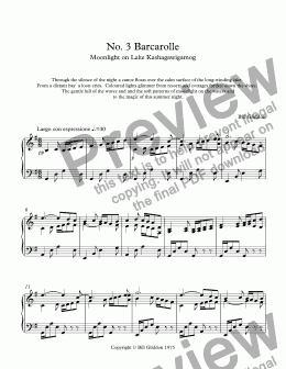 page one of No. 3 Barcarolle