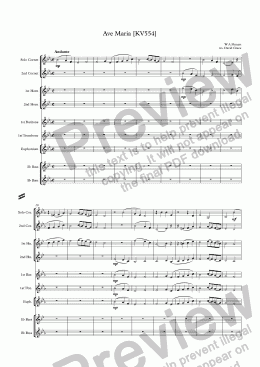 page one of Ave Maria [Mozart]