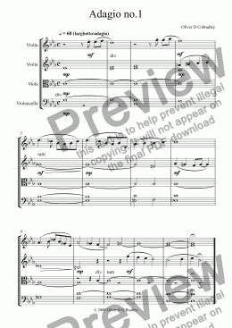 page one of Microsphere I, Adagio no.1