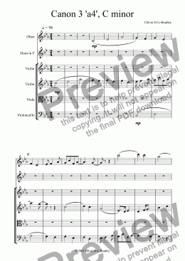 page one of Canon 3 ’a4’, C minor