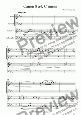 page one of Canon 8 a4, C minor