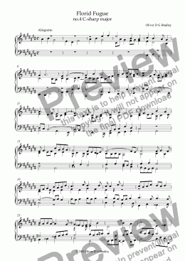 page one of Florid Fugue no.4 C-sharp major