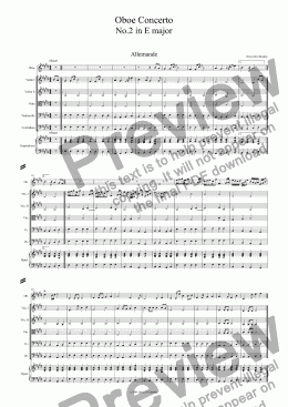 page one of Oboe Concerto No.2