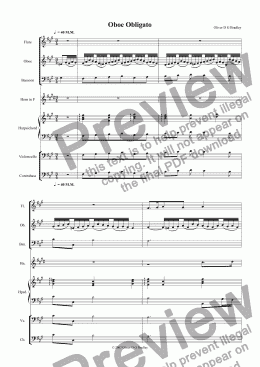 page one of Oboe Obligato