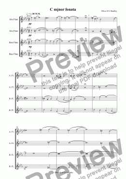 page one of C minor Sonata