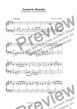 page one of Isometric ffantasia On Gibbons’ theme - O Clap Your Hands Together