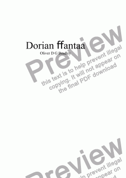 page one of Dorian ffantasia