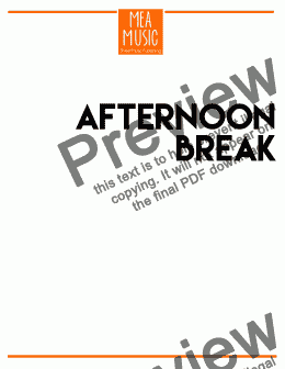 page one of Afternoon Break