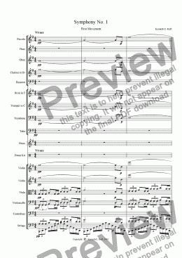 page one of Symphony No. 1 First Movement