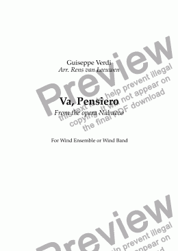 page one of Va, Pensiero