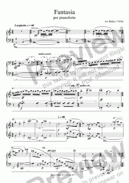 page one of FANTASIA per pianoforte