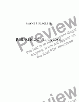 page one of RISING MOON in the EAST