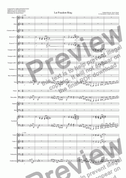 page one of Let Freedom Ring(The Complete Orchestration)