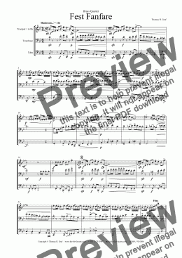 page one of Fest Fanfare - Classical Festive Fanfare - Opener - Brass Quartet