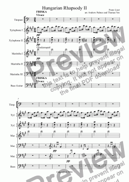 page one of Hungarian Rhapsody II