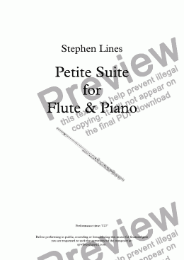 page one of Flute and Piano: Petite Suite