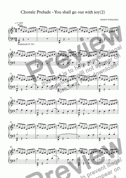 page one of Chorale Prelude - You shall go out with joy(2)