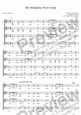 page one of The Mingulay Boat Song