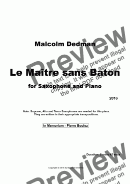 page one of Le Maître sans Baton