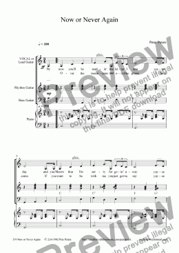 page one of Now or Never Again[Country Waltz 3]Vocal  4tet