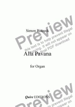 page one of Alla Pavana