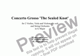 page one of Concerto Grosso ’The Sealed Knot’, I. Allegretto grazioso