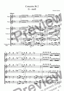 page one of Concerto № 2 G - moll