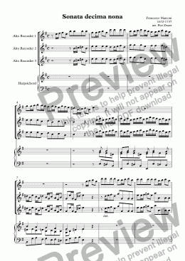 page one of Sonata decima nona (Mancini)
