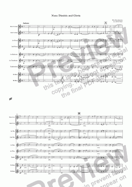 page one of Nunc Dimittis and Gloria [Mendelssohn]