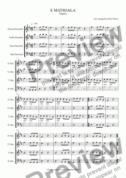 page one of AFRICAN SONG SET