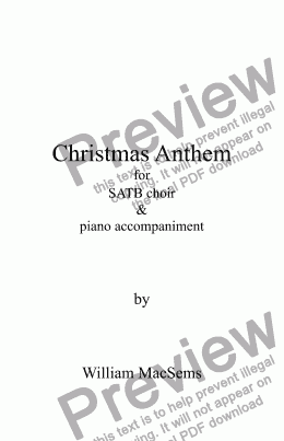 page one of Christmas Anthem