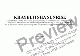 page one of KHAYELITSHA SUNRISE