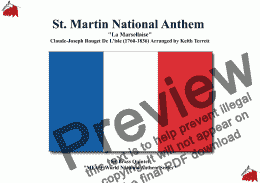 page one of St. Martin National Anthem ’’La Marsellaise’’ (MFAO World National Anthem Series)