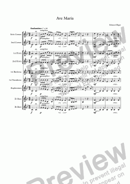 page one of Ave Maria [Elgar]